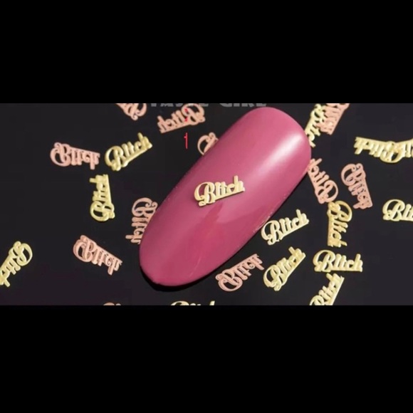 Other - NEW lot 30 pieces thin metal B&@ch nail art